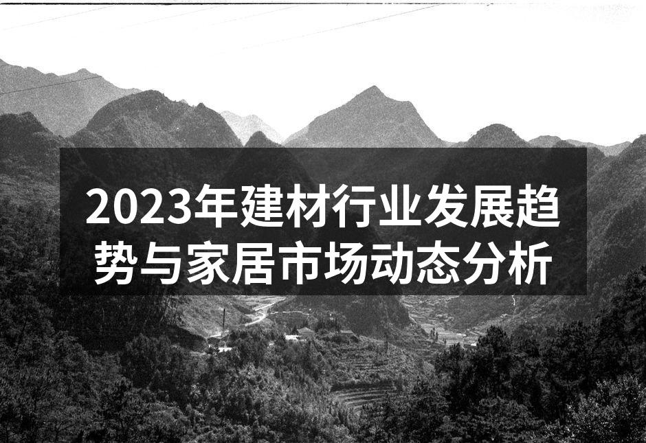 2023年建材行业发展趋势与家居市场动态分析